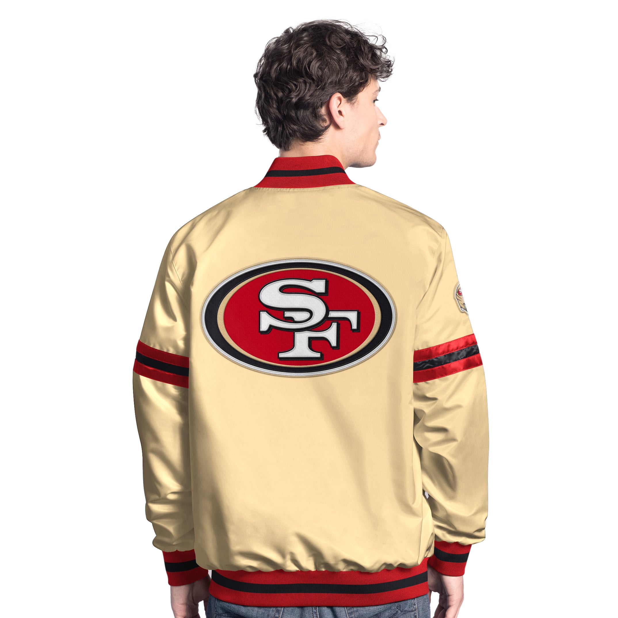 Men's Starter  Gold San Francisco 49ers Scout Full-Snap Varsity Jacket